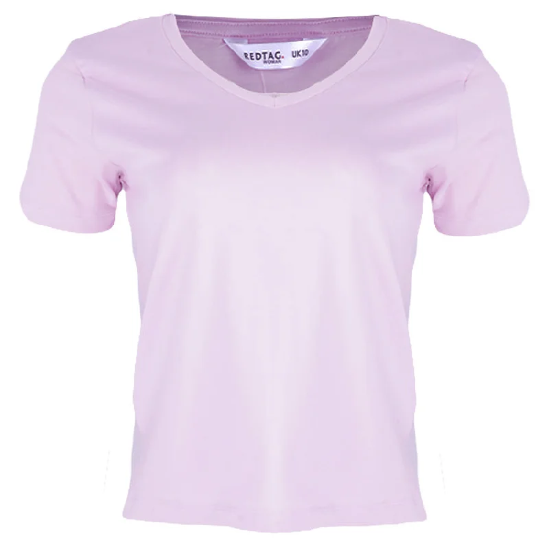 REDTAG Women's Lilac Casual T-Shirts