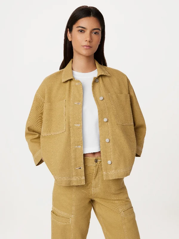 The Utility Overpiece Jacket in Golden Beige