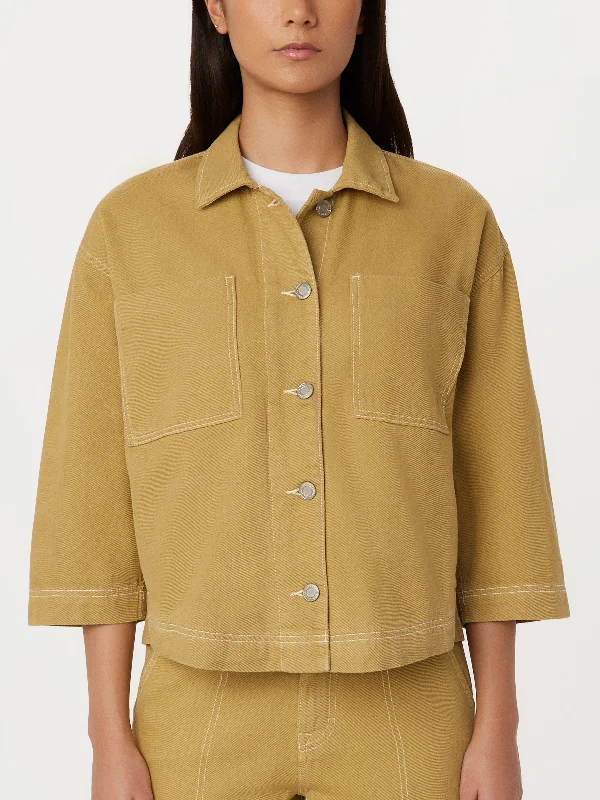 The Utility Overpiece Jacket in Golden Beige