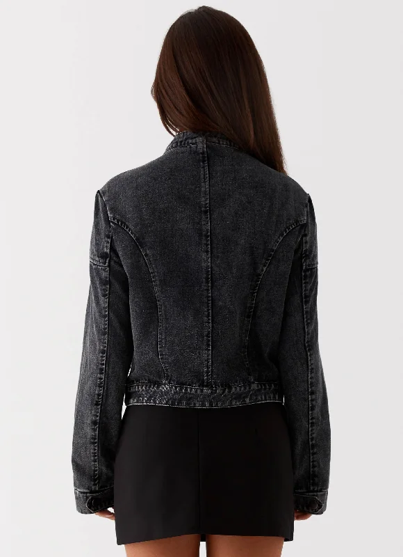 Another Late Night Denim Jacket - Charcoal