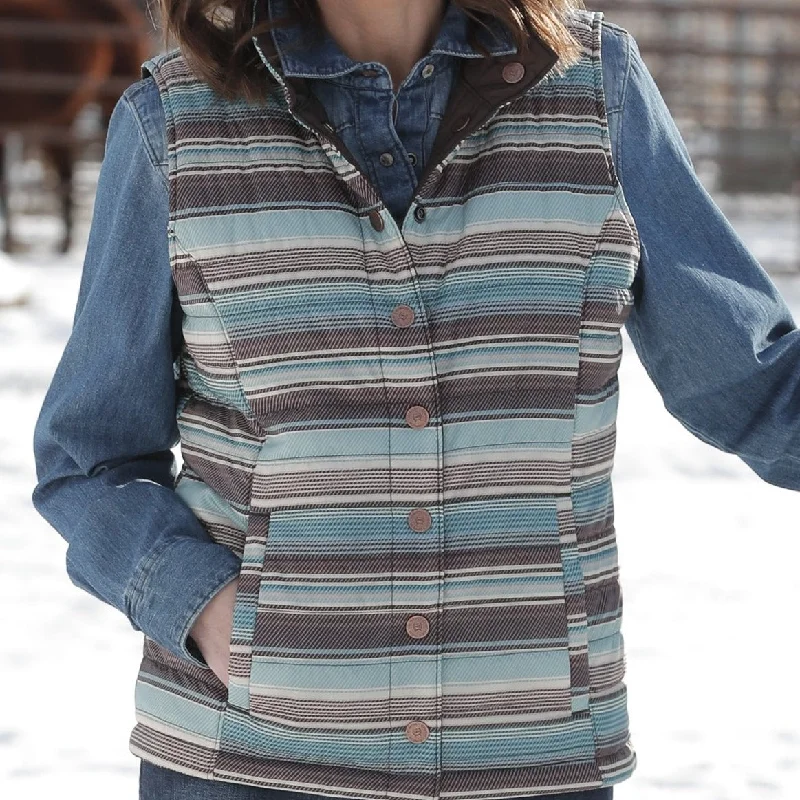 Cinch Women's Quilted Reversible Vest in Brown