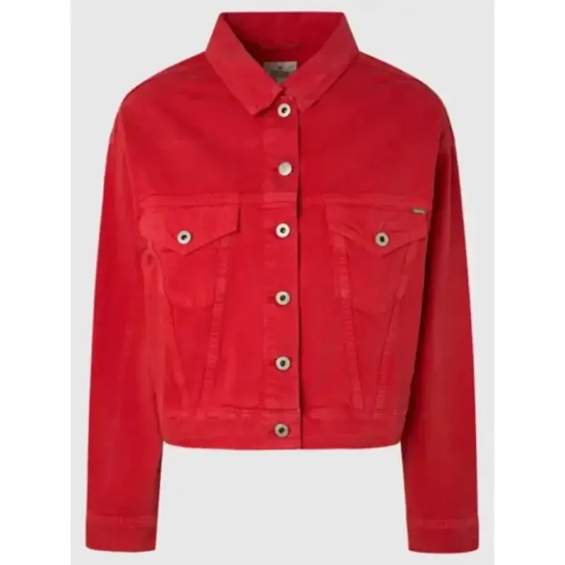 Denim Red Unisex Jacket