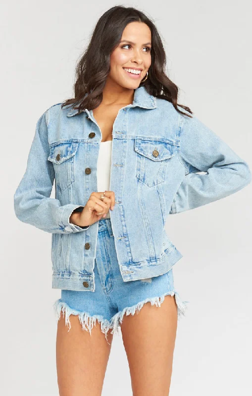 Dover Denim Jacket ~ Maid of Honor Graphic Light Wash