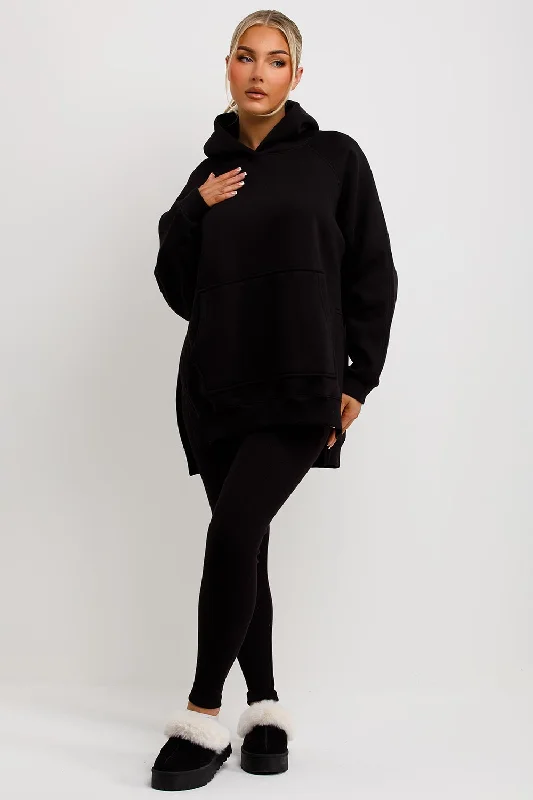 Hoodie And Leggings Set Black