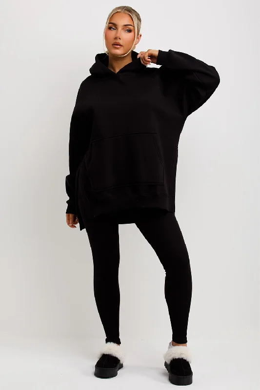 Hoodie And Leggings Set Black