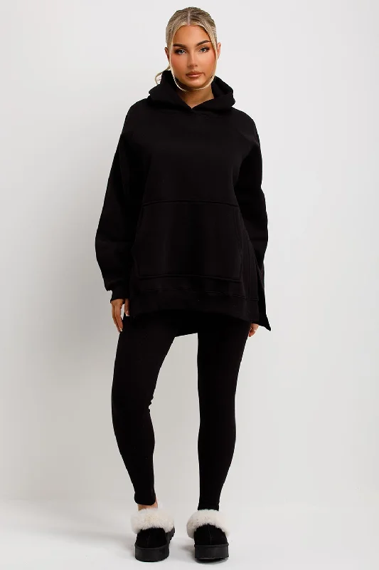 Hoodie And Leggings Set Black