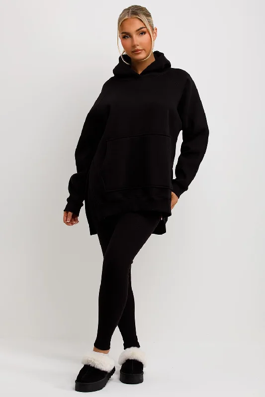 Hoodie And Leggings Set Black