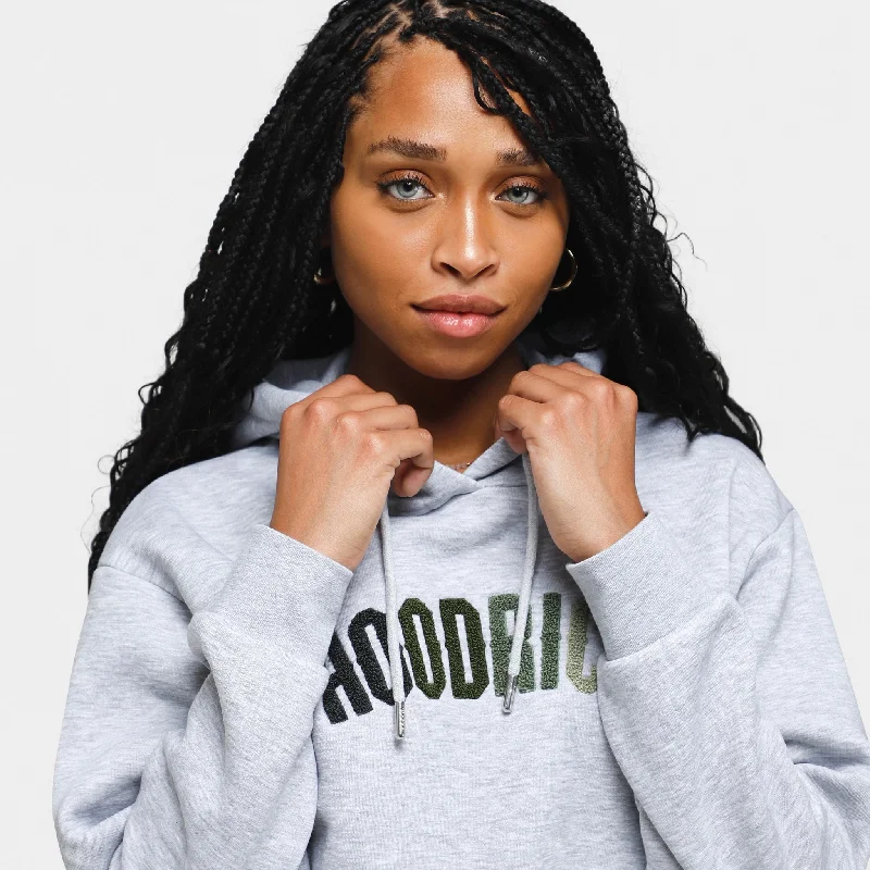 Hoodrich Women's OG Kraze Cropped Pullover Hoodie Grey / Green Ombre