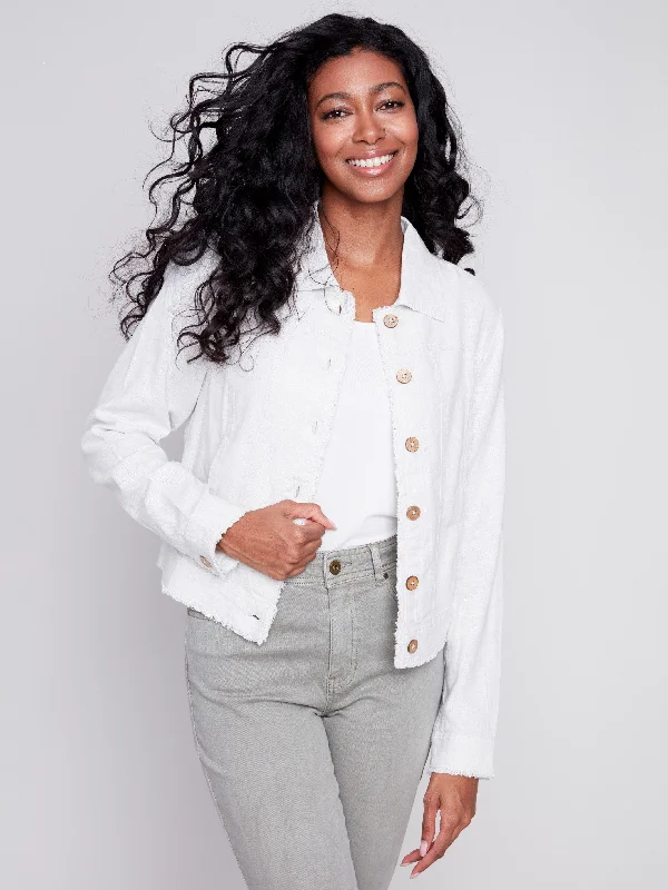 Linen Blend Jacket - Natural