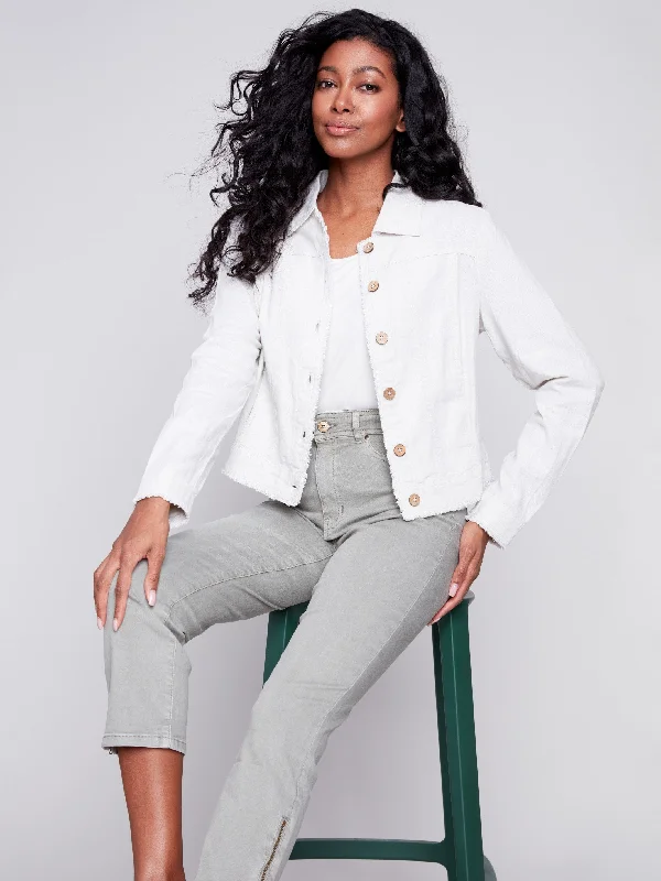 Linen Blend Jacket - Natural