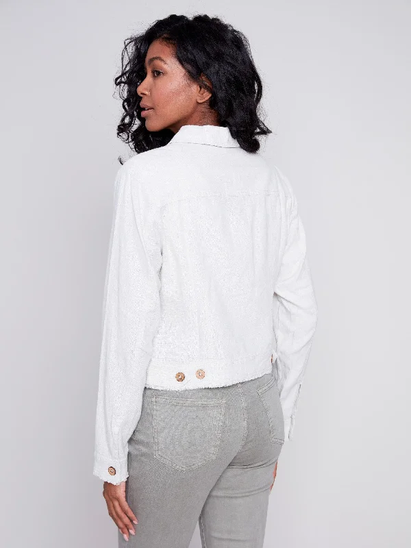 Linen Blend Jacket - Natural