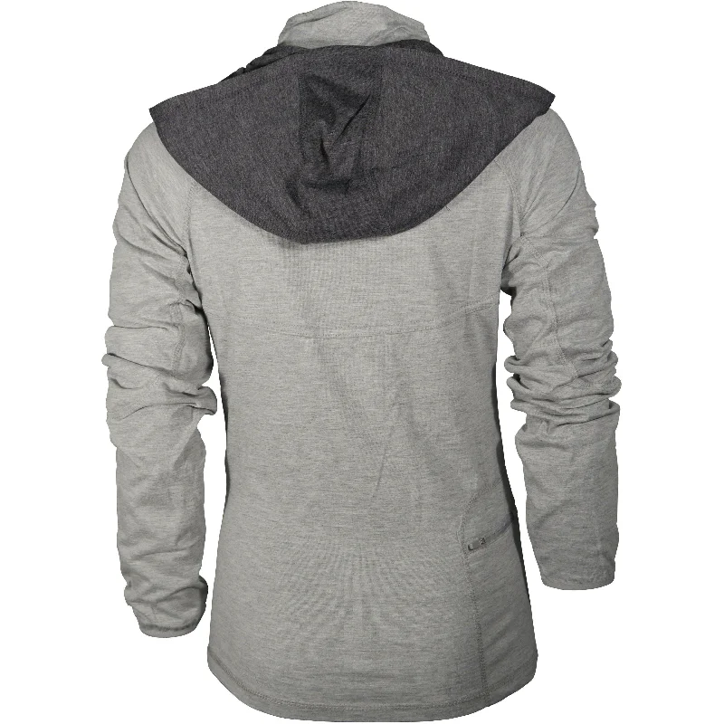 More Mile Marl Full Zip Womens Training Hoody - Grey