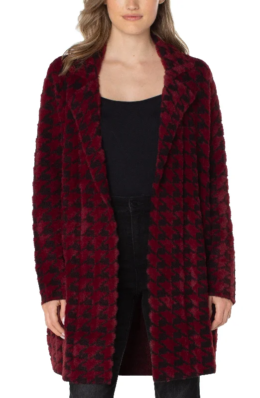 Open Front Coatigan Sweater | Burberry Houndstooth