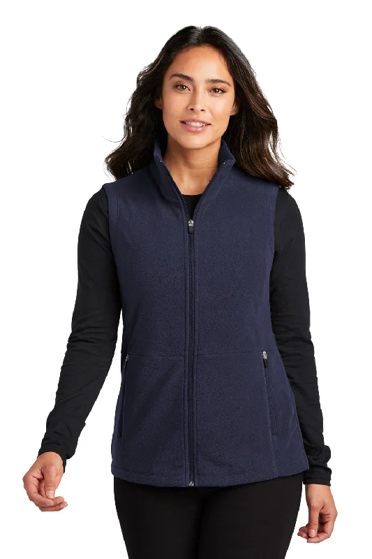 Port Authority Womens Accord Pill Resistant Microfleece Full Zip Vest - Navy Blue