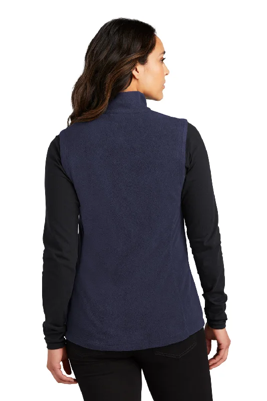 Port Authority Womens Accord Pill Resistant Microfleece Full Zip Vest - Navy Blue