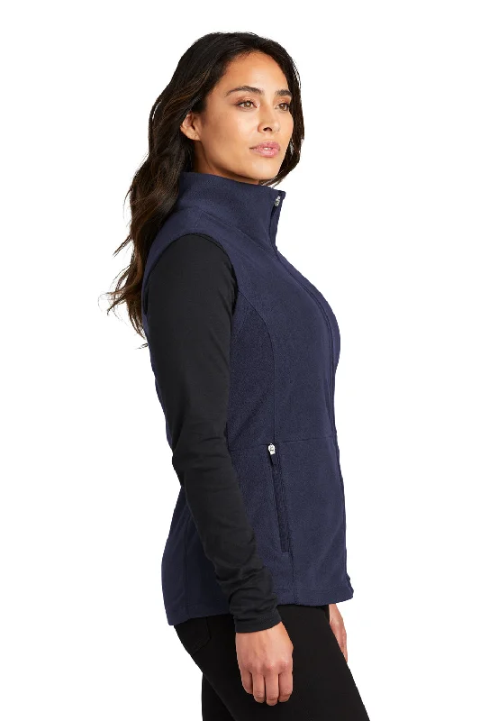 Port Authority Womens Accord Pill Resistant Microfleece Full Zip Vest - Navy Blue