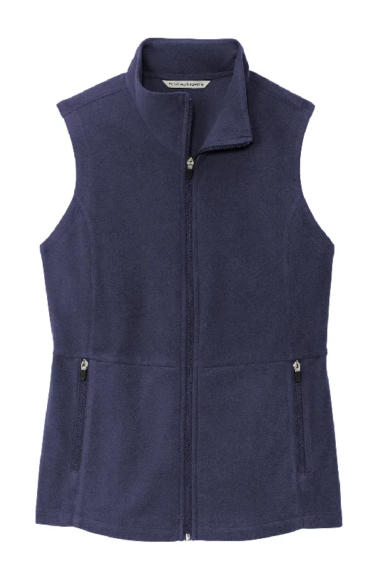 Port Authority Womens Accord Pill Resistant Microfleece Full Zip Vest - Navy Blue