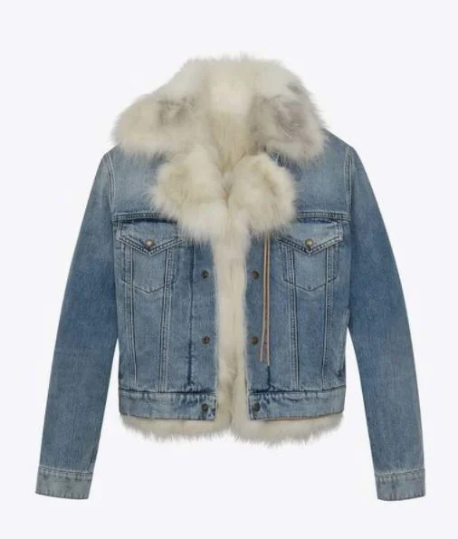 Real Housewives of Salt Lake City Fur Denim Jacket