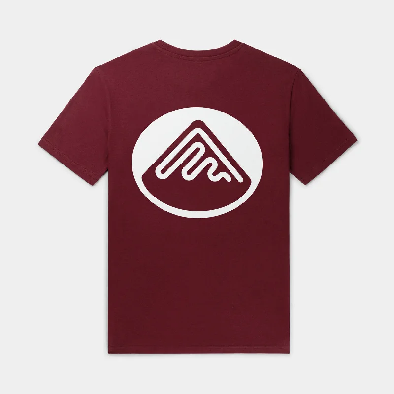 T-shirt Mountain - Regular fit | Burgundy