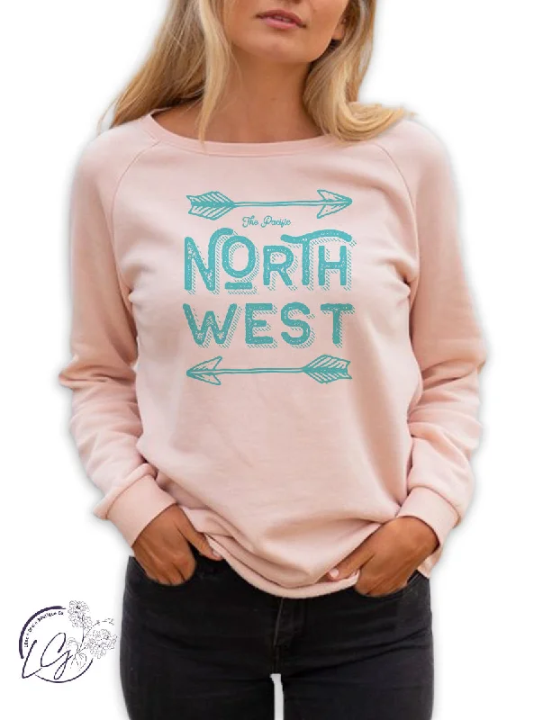 Lead Me To The Northwest Crewneck in Blush