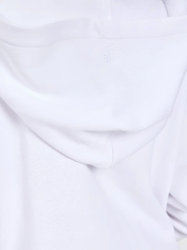 Threads Zip Hoodie - White