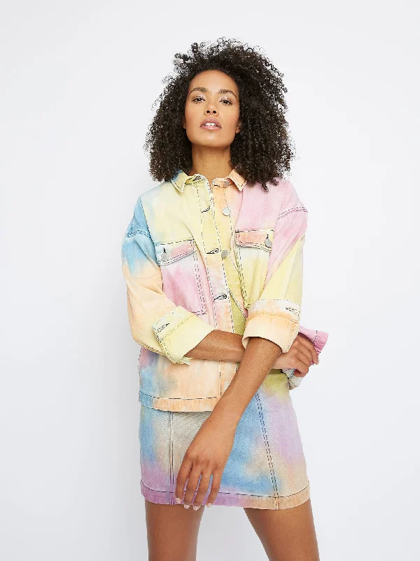 Glamorous Multi Tie-Dye Denim Jacket