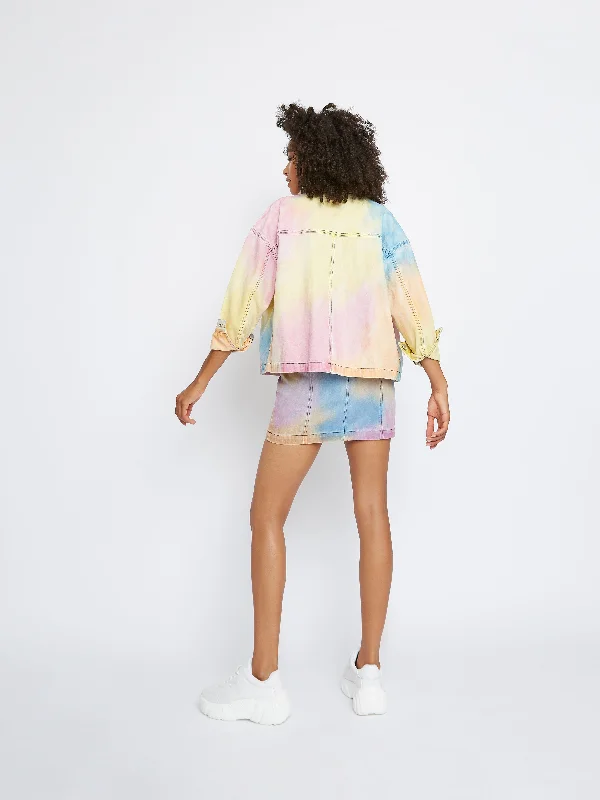 Glamorous Multi Tie-Dye Denim Jacket