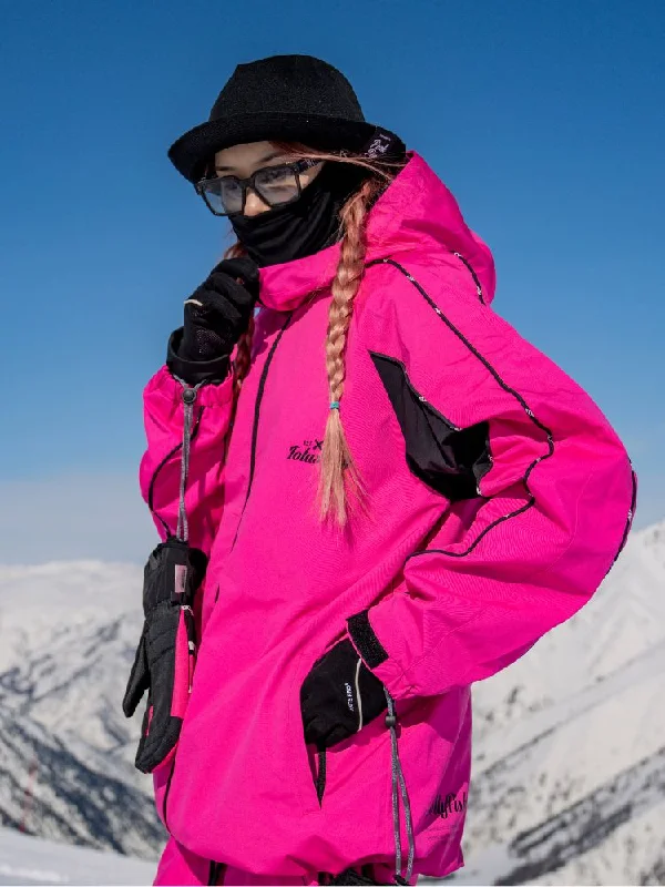 Tolasmik TK PRO+ Printed Stitching Pink Snow Jacket - Women's