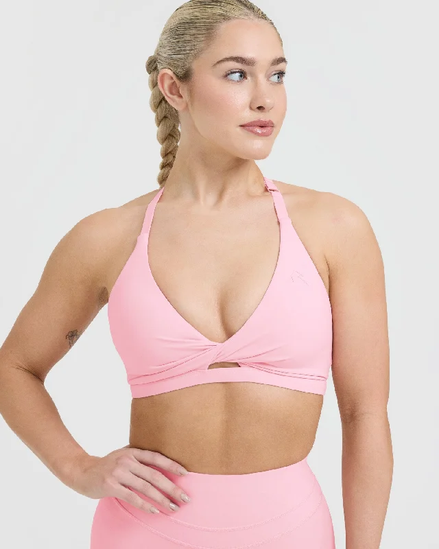 Unified Twist Sports Bra | Petal Pink