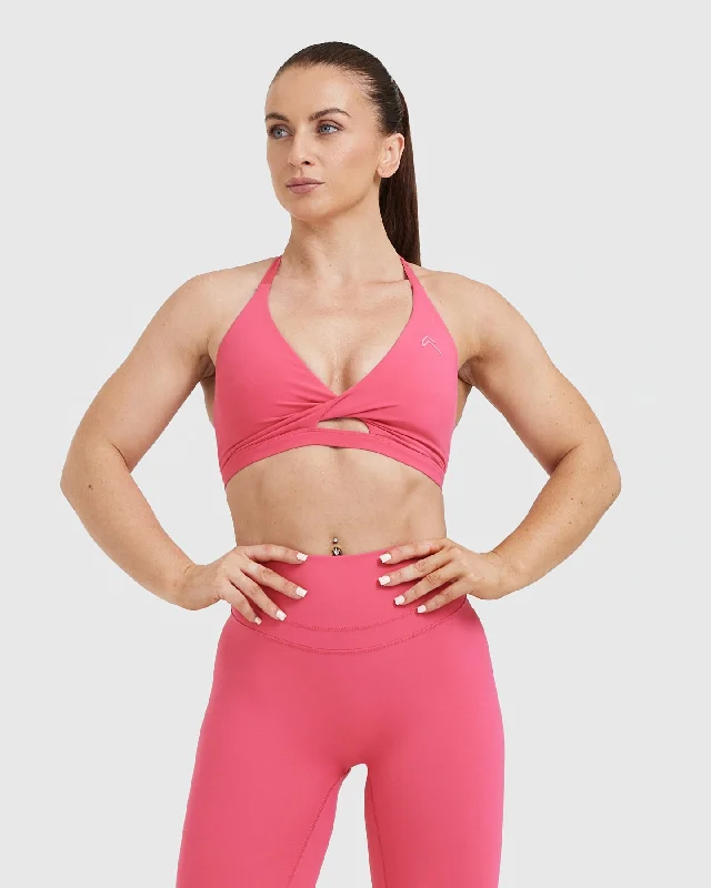 Unified Twist Sports Bra | Velvet Pink