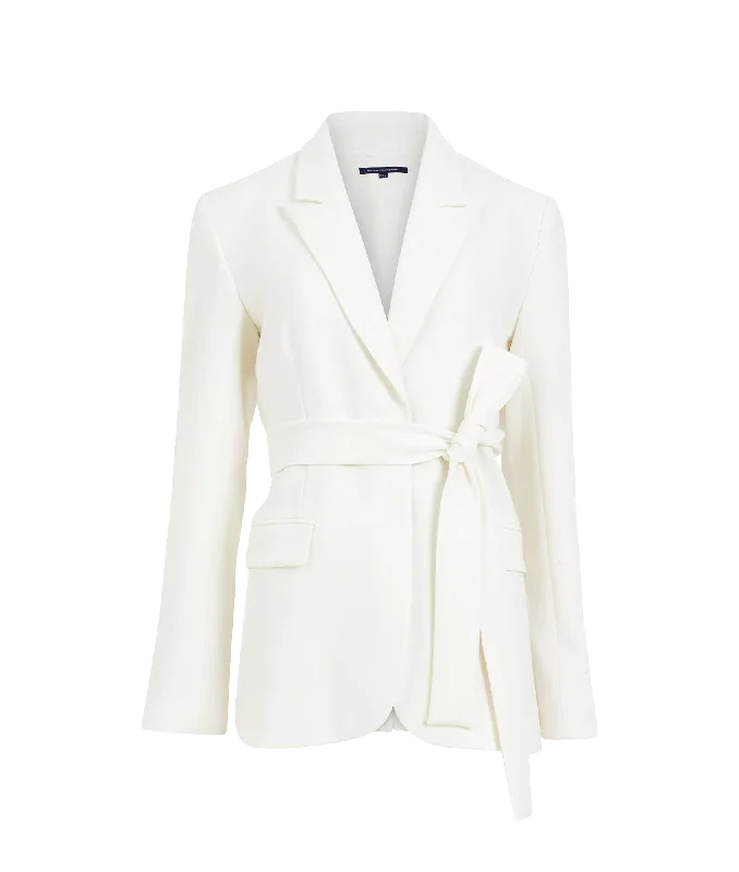 Whisper Belted Blazer - White