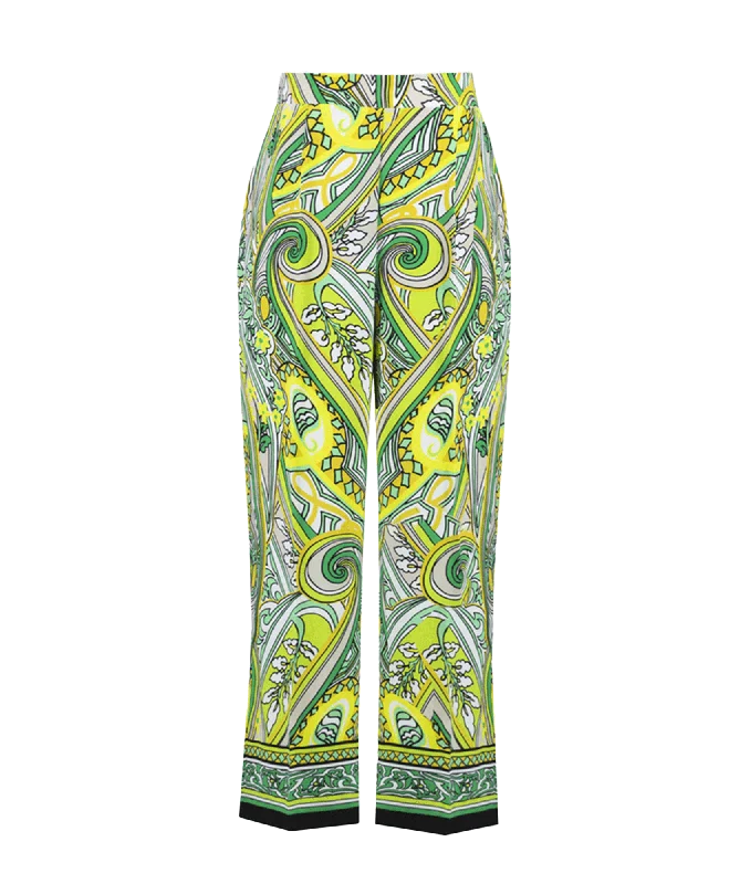 Cropped Paisley Pants Style - Multi