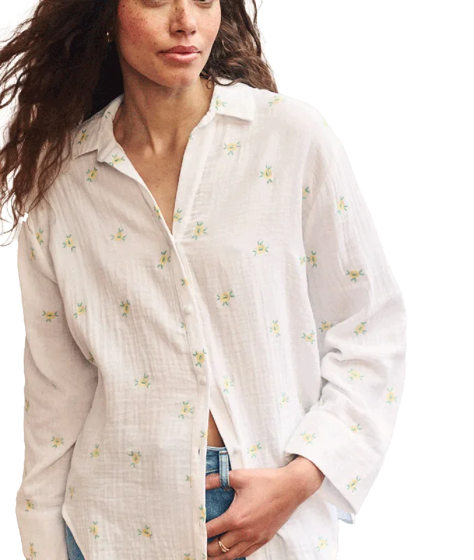 Embroidered Cotton Shirt - White