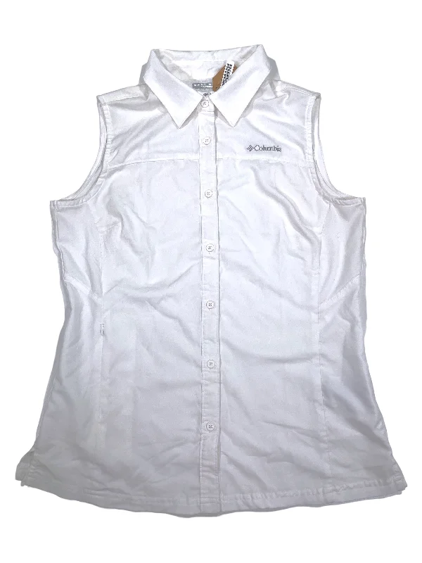 Womens Omni Shade Sun Protection Sleeveless Button Up