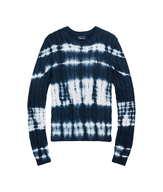 Tie-dye Cable-knit Cotton Sweater - Multi