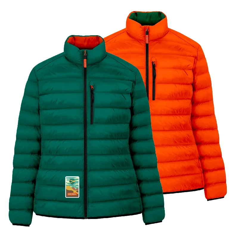 Women's Puffer-Puffer Jacket — Evergreen & Salamander