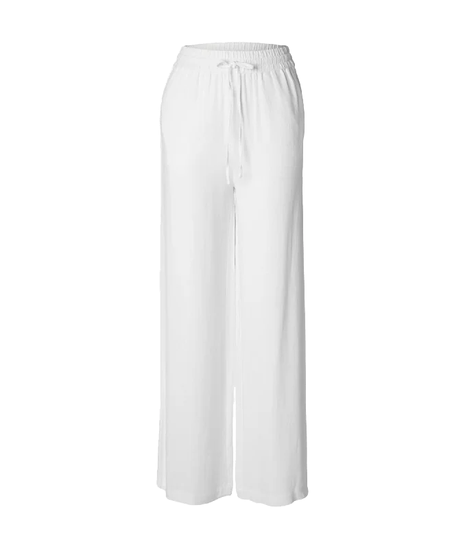 High-waisted Trousers - White