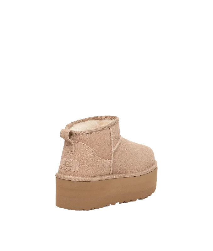 Classic Ultra Mini Platform Boot - Cream