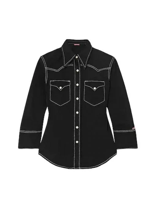 Yellowstone Season 4 Laramie Black Denim Shirt