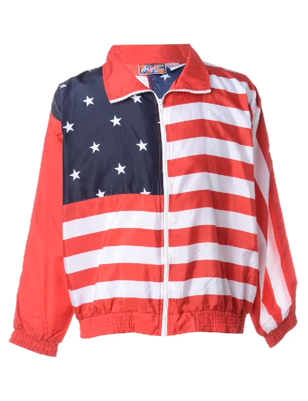 Zip Front Red Jacket - L