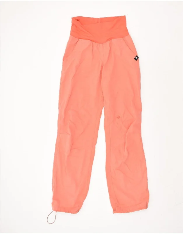 ADIDAS Womens Maternity Tracksuit Trousers Joggers UK 14 Medium Orange