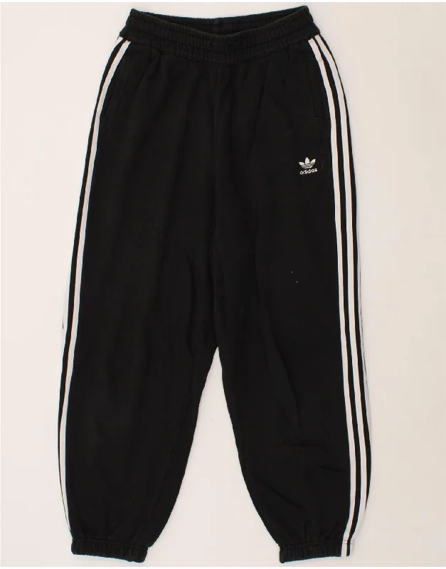 ADIDAS Womens Tracksuit Trousers Joggers UK 10 Small Black