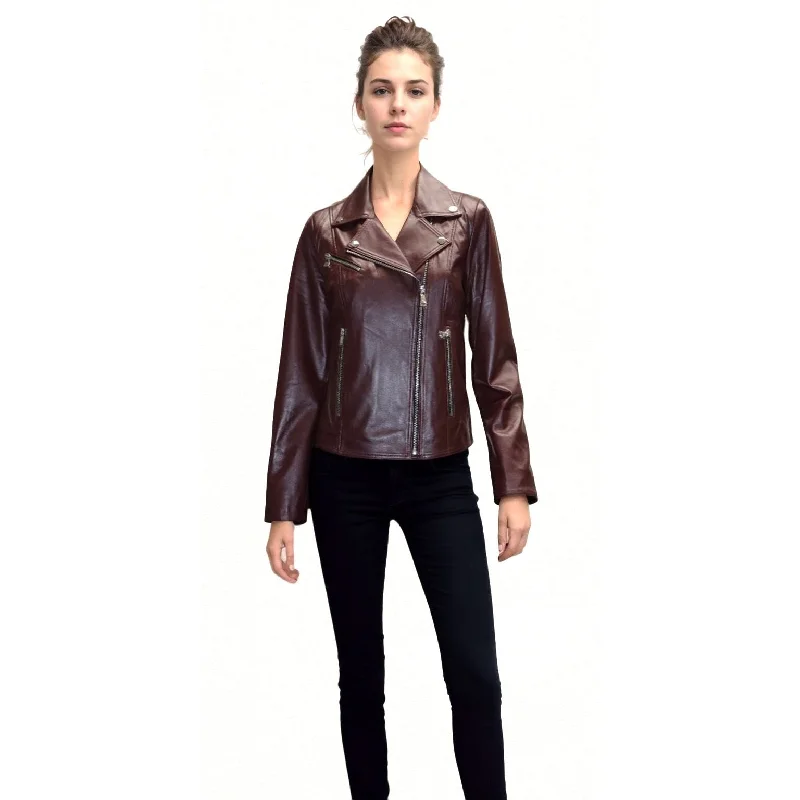 Barya New York Women's Moto Leather Jacket