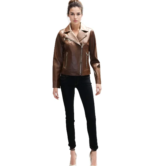 Barya New York Women's Moto Leather Jacket