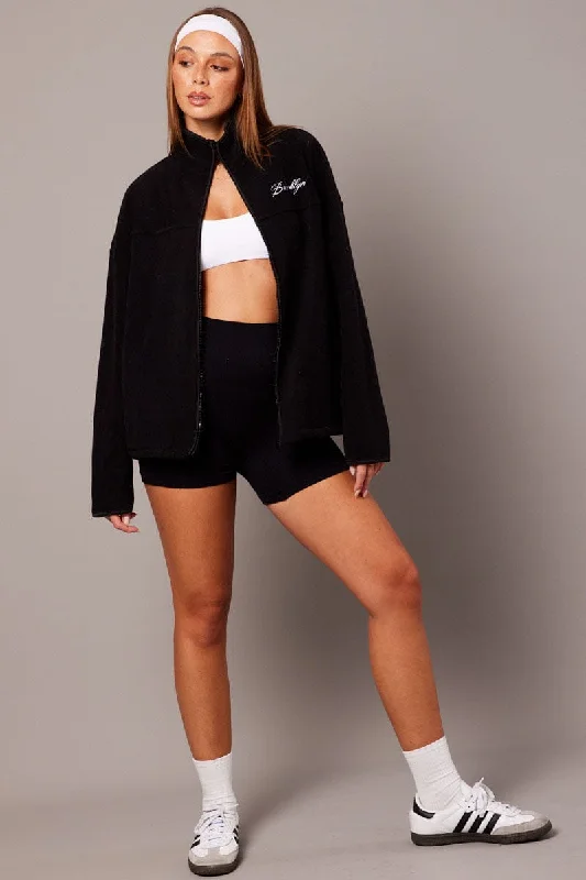 Black Jacket Long Sleeve Fleece