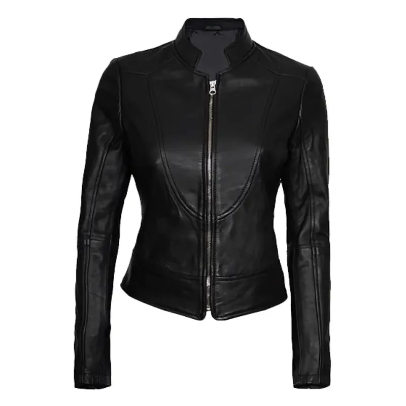 Moto Women's BLack Leather Jacket