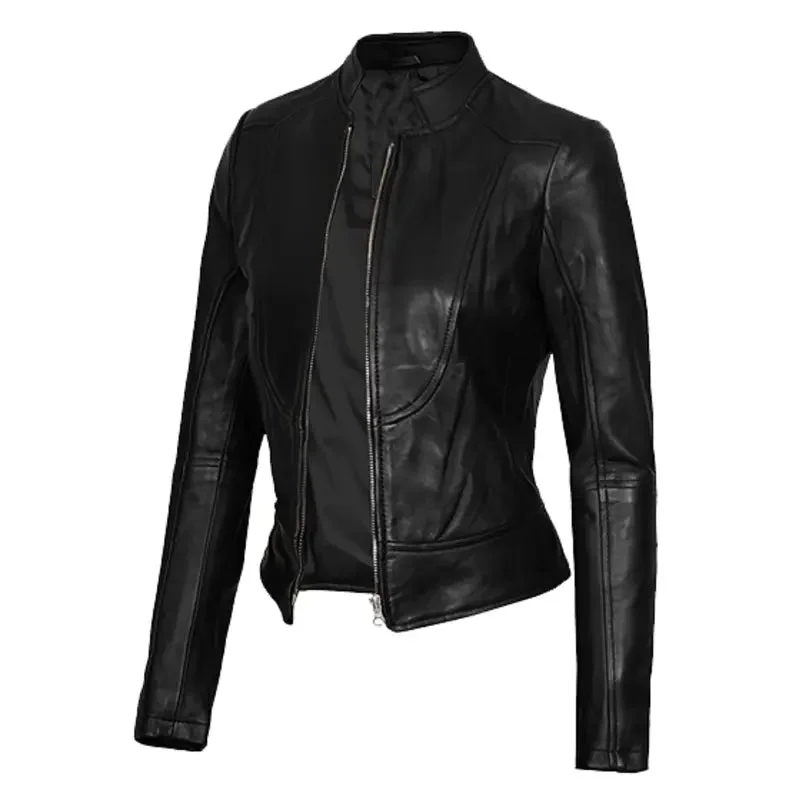 Moto Women's BLack Leather Jacket