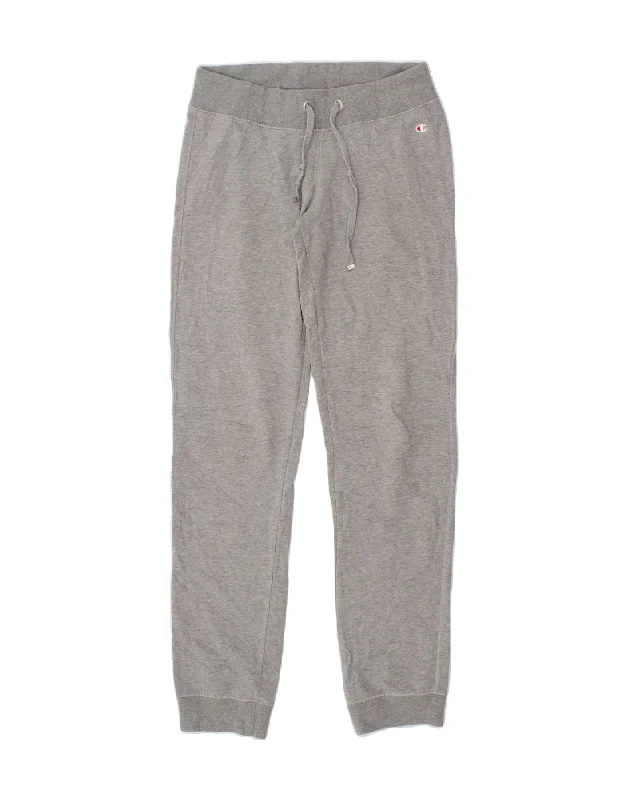 CHAMPION Womens Tracksuit Trousers Joggers UK 8 Small Grey Cotton