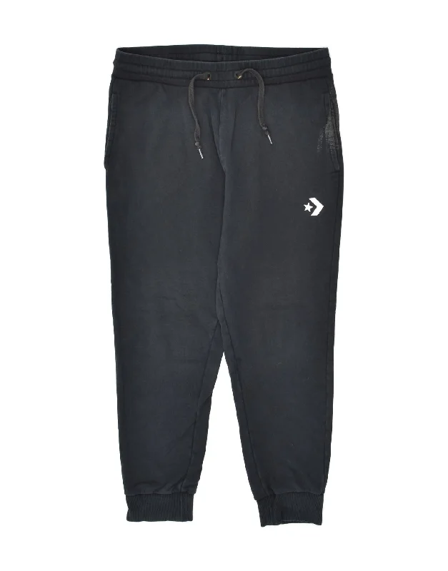 CONVERSE Womens Tracksuit Trousers Joggers UK 10 Small Black