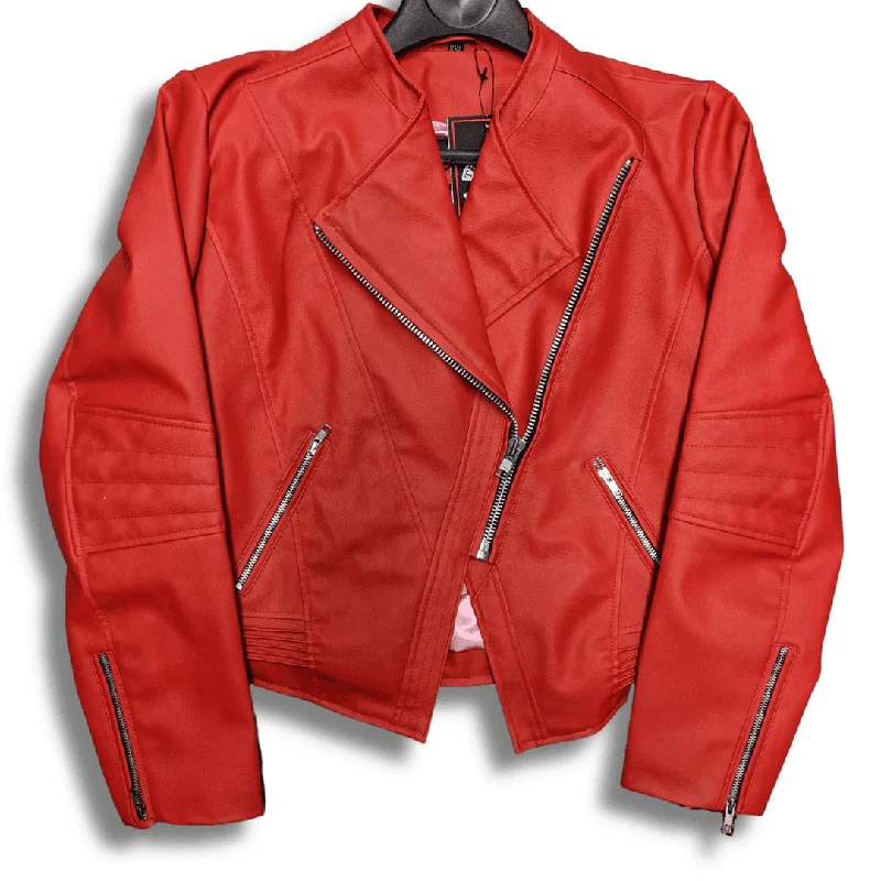 Cynthia Red Womens Vegan Jacket